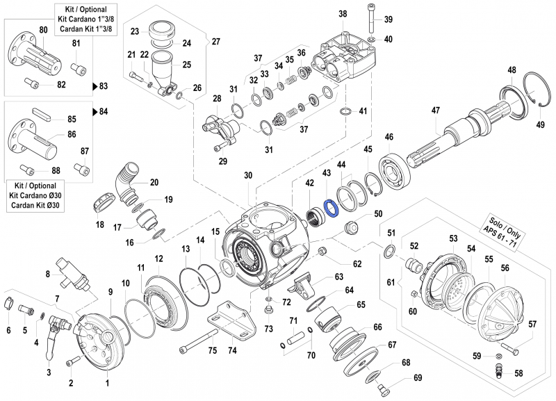 Ring 0009018600 for Comet Pumps APS 51-61-71