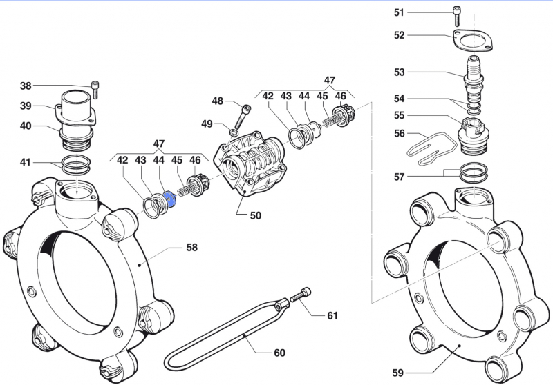 Suction-Delivery-Valve 3604005700 for Comet BP 205 K