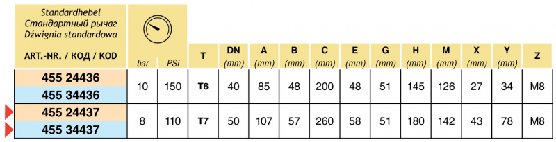 Arag Ball Valve 3-way series 455 T-fork-coupling