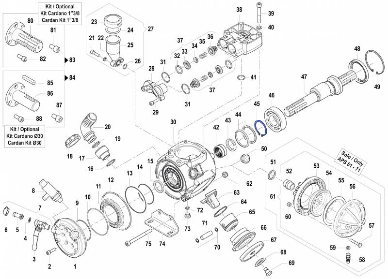 Outer Seeger 3019000100 for Comet Pumps APS 51-61-71