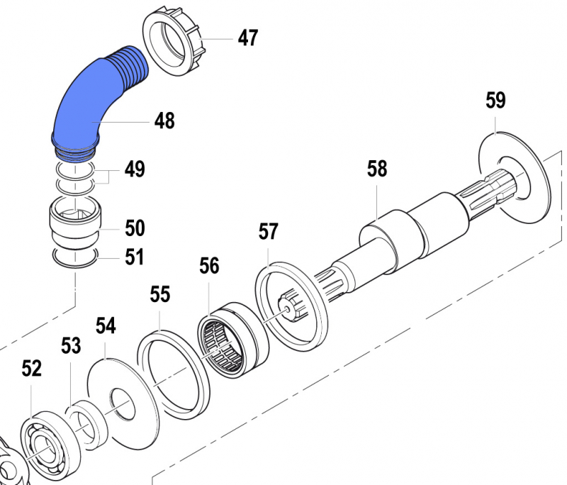 Elbow Coupling 2801005700 for Comet Pump APS 145