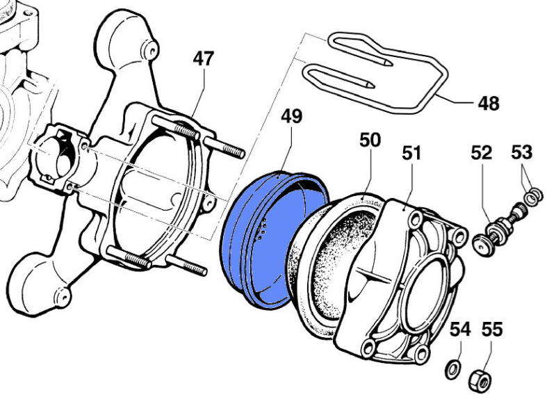 Membranstütze für Comet BP 105 - 125 Kolbenmembranpumpen