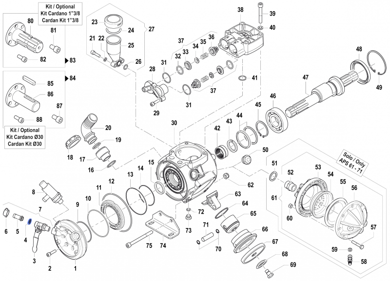Dichtung 1209001300 für Comet Pumpen APS 51-61-71