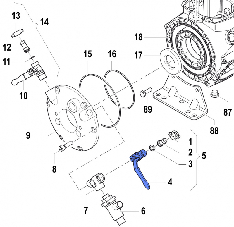 Hahn 2826003200 für Comet Pumpen APS 101-121