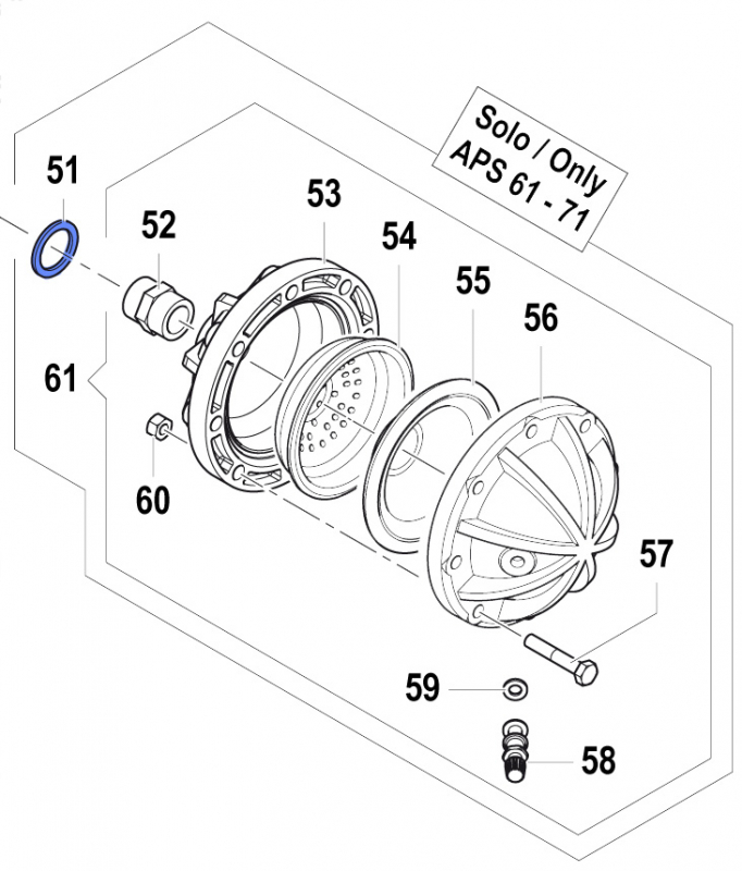 Spacer 0601028400 for Comet APS 61-71