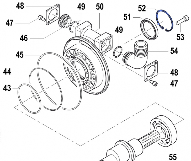 Inner Seeger 3020000700 for Comet Pumps APS 101-121