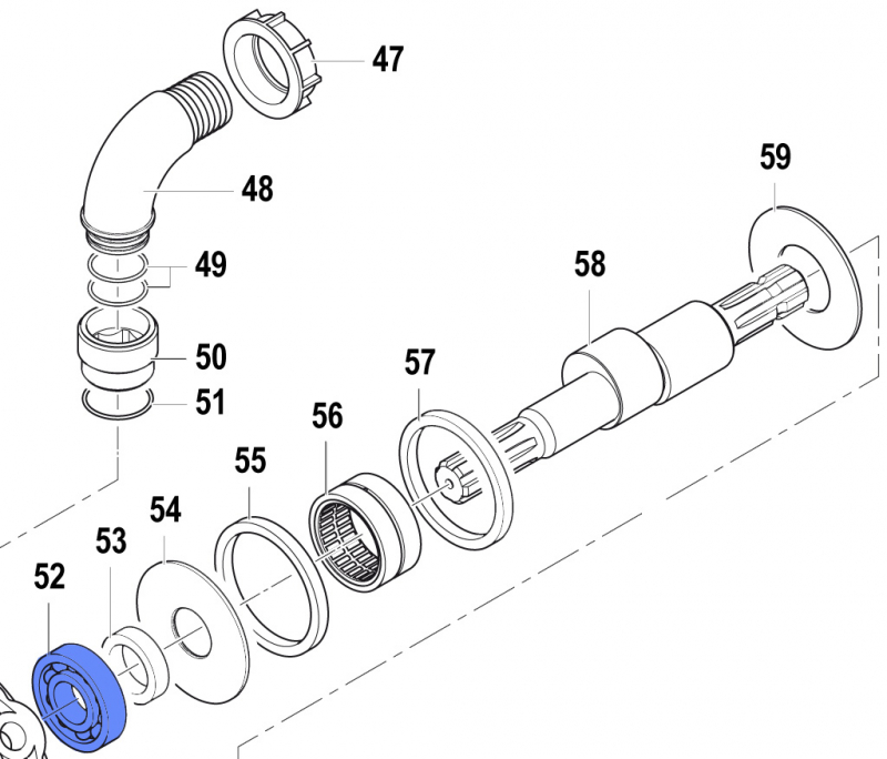 Ball Bearing 0438007800 for Comet Pump APS 145