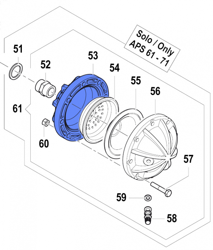 Pressure Accumulator 0002003100 for Comet APS 61-71