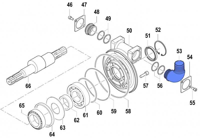 Elbow Coupling 2801005700 for Comet Pump APS 141-166
