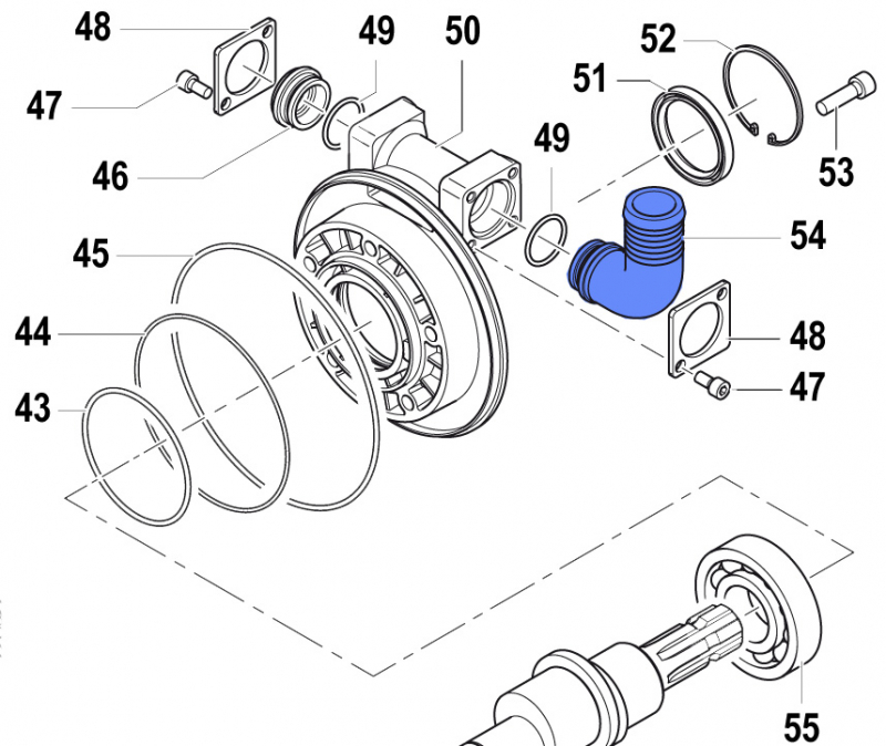 Elbow Coupling 2801005500 for Comet APS 101-121