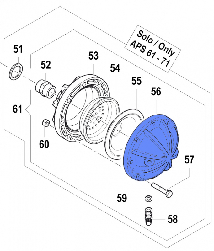 Pressure Accumulator 0003002700 for Comet APS 61-71