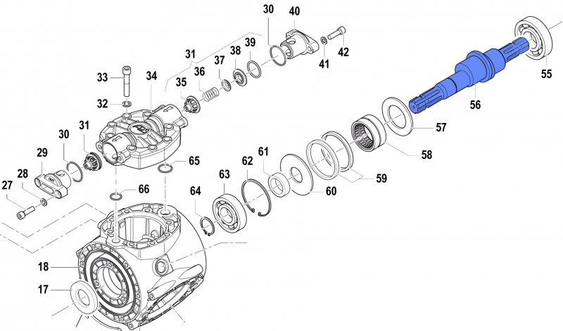 Durchgangswelle 0001031100 für Comet Pumpe APS 101