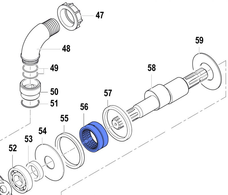 Roller Bearing 0437007600 for Comet Pump APS 145