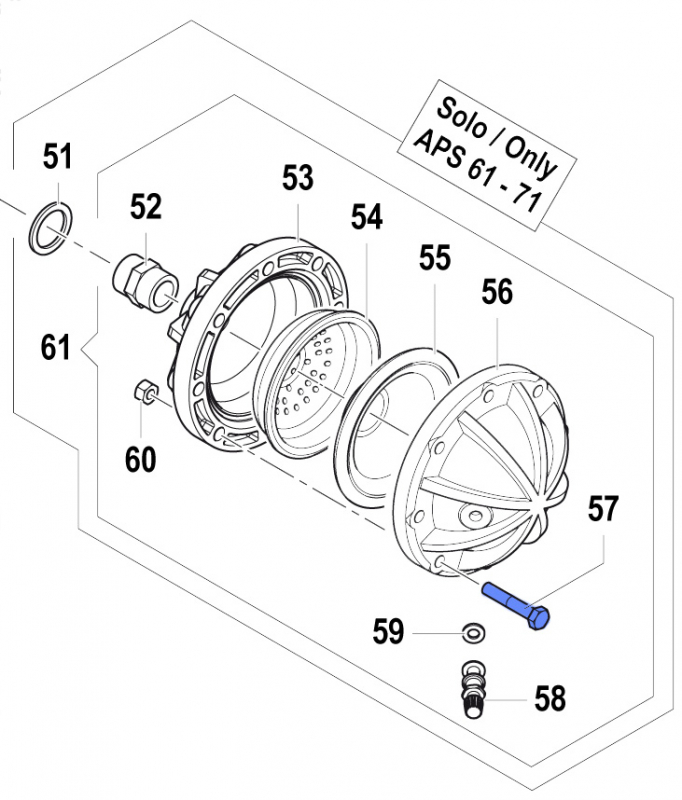 Screw 3607002500 for Comet Pumps APS 61-71