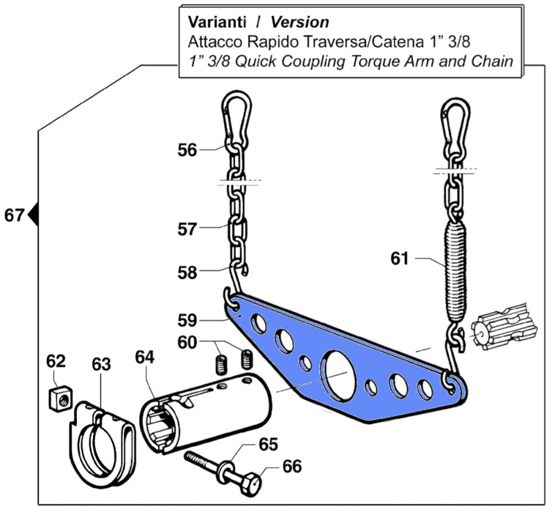 Torque Arm Comet pump BP 60 K