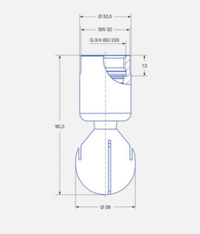 Lechler rotary cleaner MiniSpinner 2 5M3 plug connection