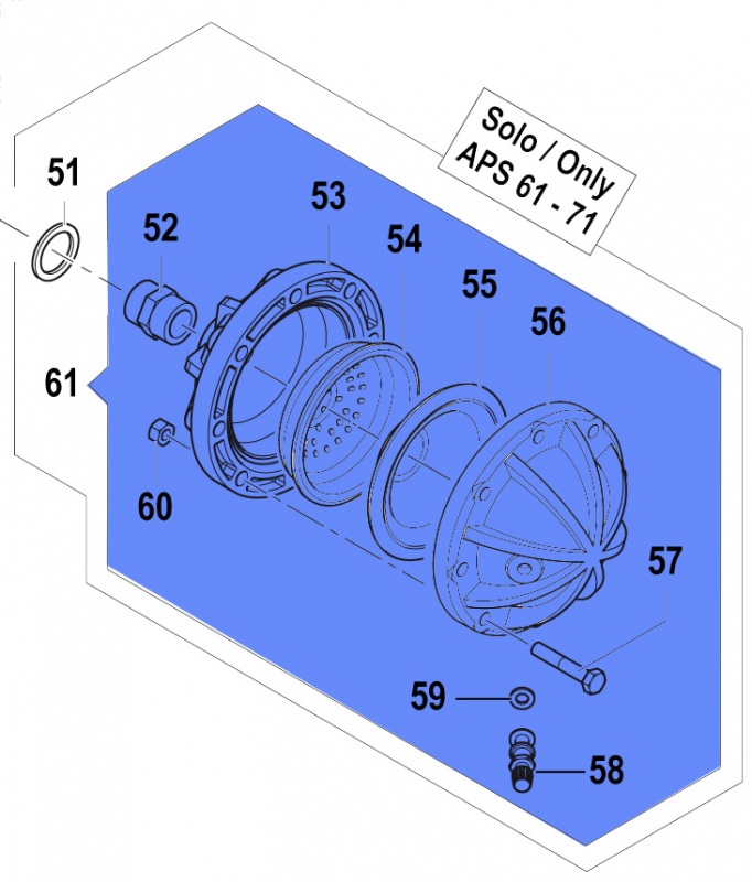 Pressure Accumulator 1225001400 for Comet APS 61-71
