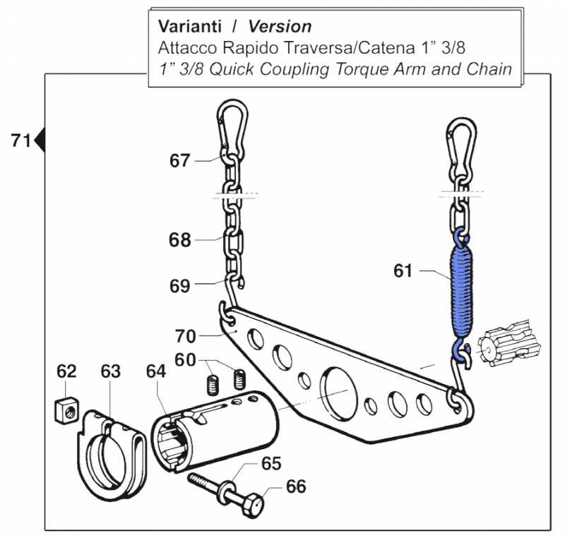 Spring + Hook for Comet Pumps BP 105-125 K