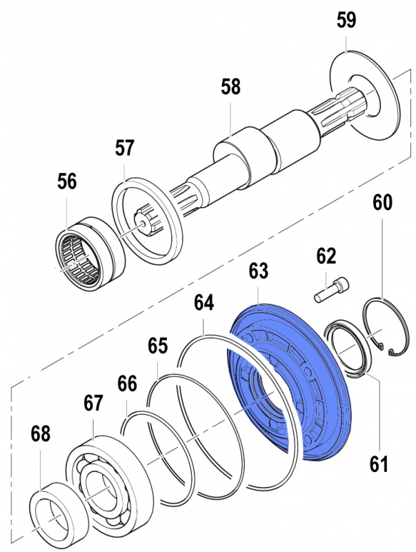 Flansch 1009016800 für Comet Pumpe APS 145