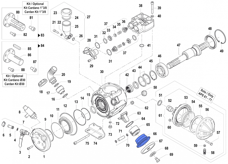 Piston sleeve 0400007300 for Comet Pump APS 61