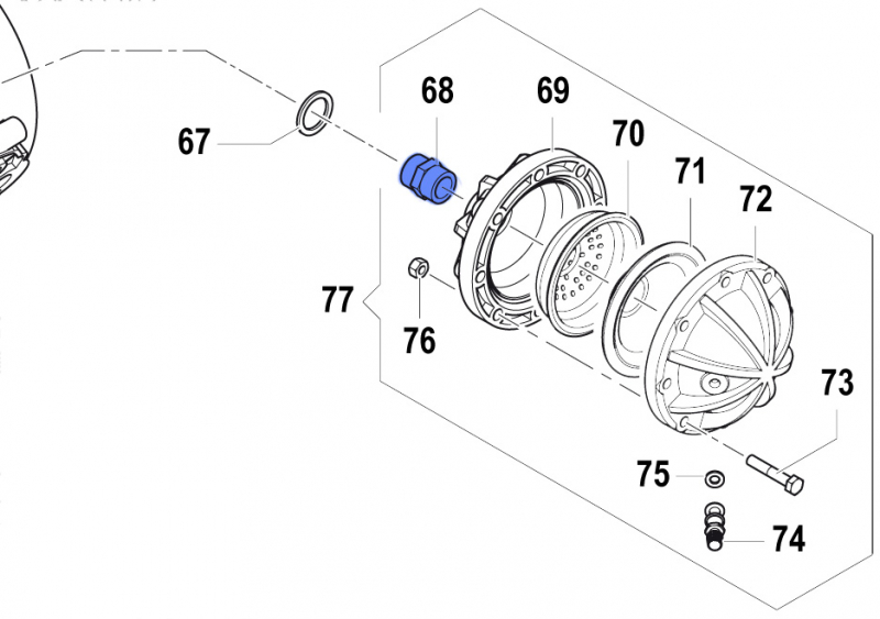 Nipple 2000002400 for Comet Pumps APS 101-121