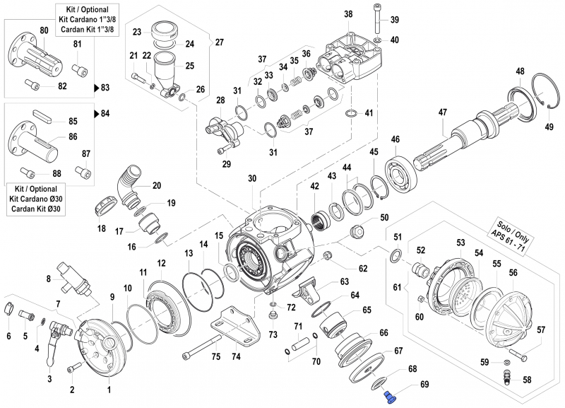 Screw 3605000500 for Comet Pumps APS 51-61-71