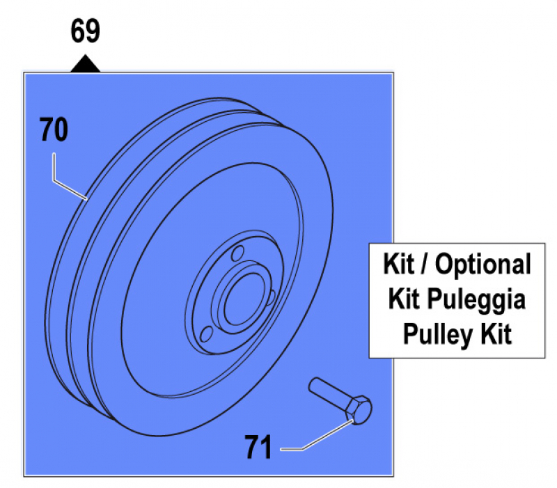 Pulley Kit 5001005200 for Comet Pumps APS 31-41