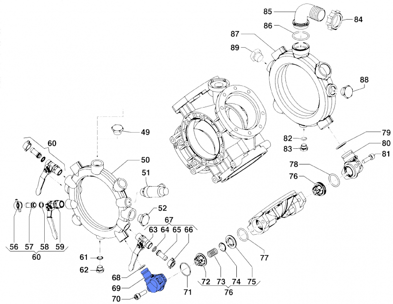 Delivery-Coupling 2806002700 for Comet Pumps IDS 1501-1701-2001