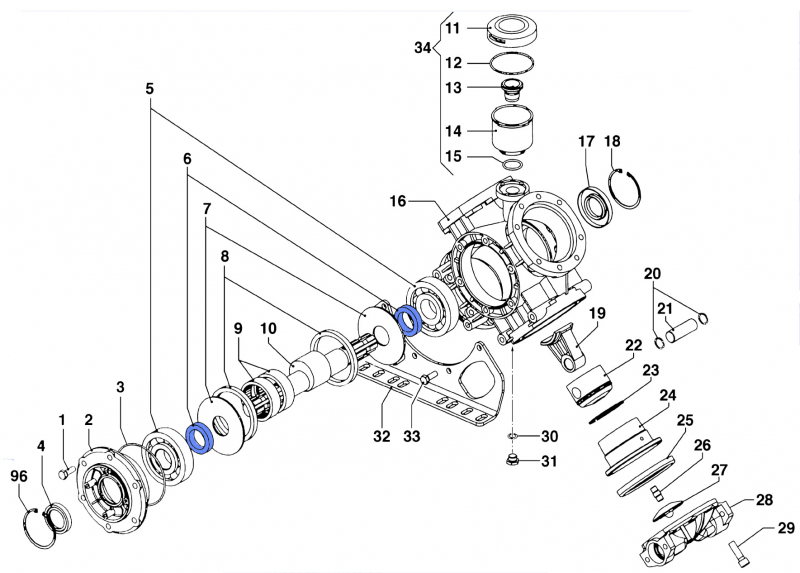Spacer 0601026400 for Comet Pumps IDS 1501-1701-2001
