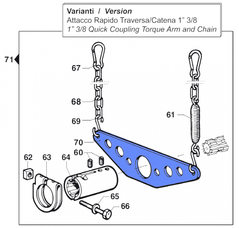 Torque Arm Comet pumps BP 105-125 K
