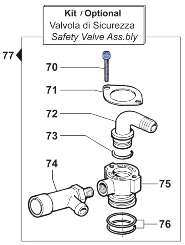 Screw 3609016900 for Comet Pump BP 205 K
