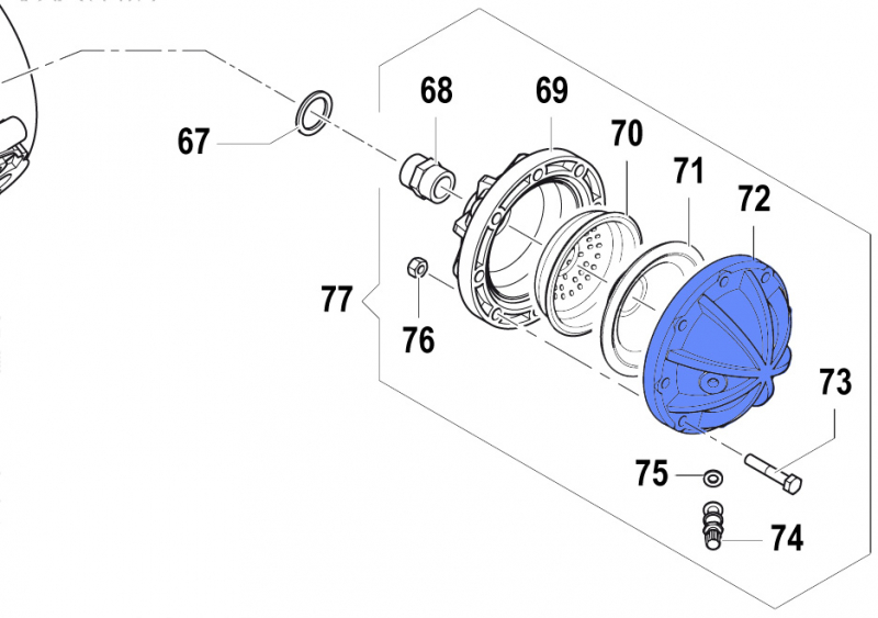 Pressure Accumulator 0003002700 for Comet APS 101-121