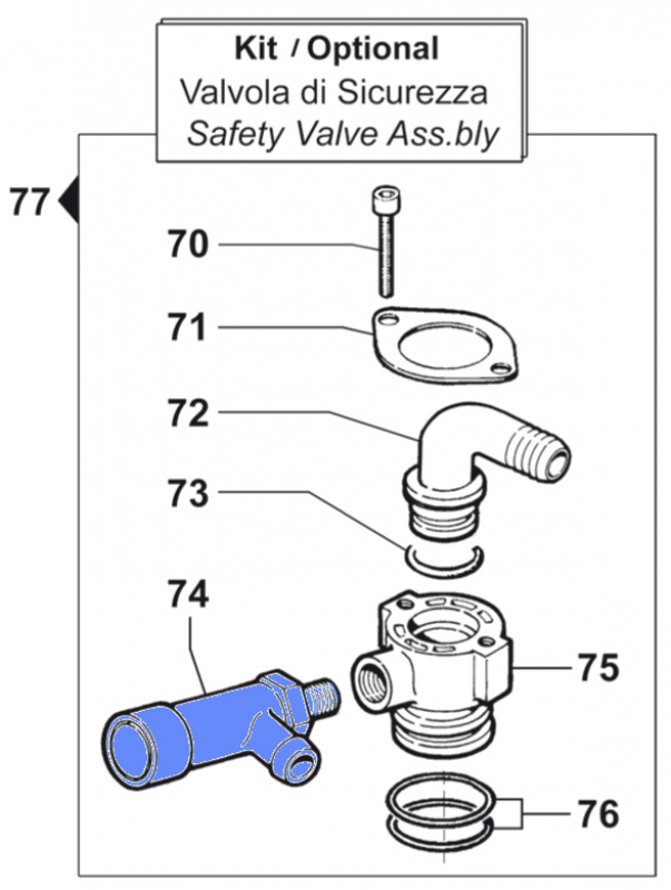 Safety Valve 1219004400 for Comet BP 205 K