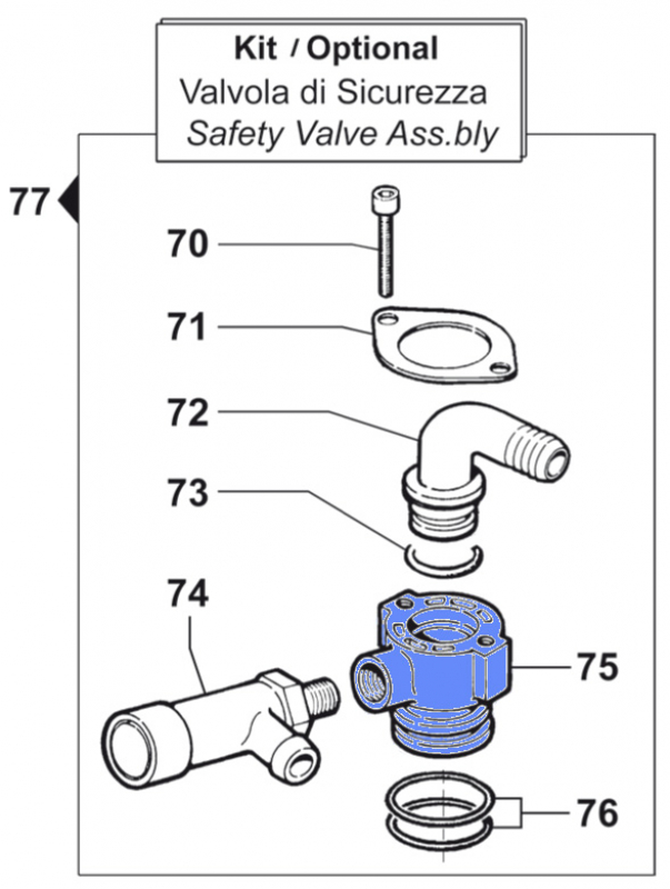 Delivery Hose Tail 2803036000A for Comet BP 205 K