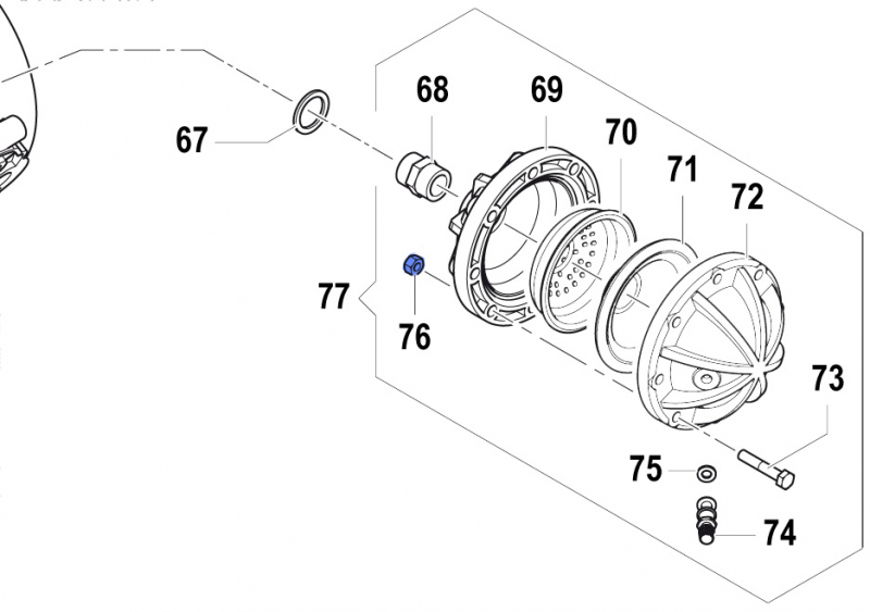 Nut 0604001500 for Comet Pumps APS 101-121