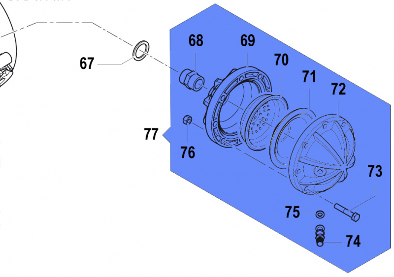 Pressure Accumulator 1225001400 for Comet APS 101-121