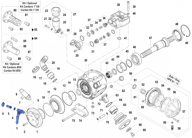 Complete Tap 1214001400 for Comet Pumps APS 51-61-71