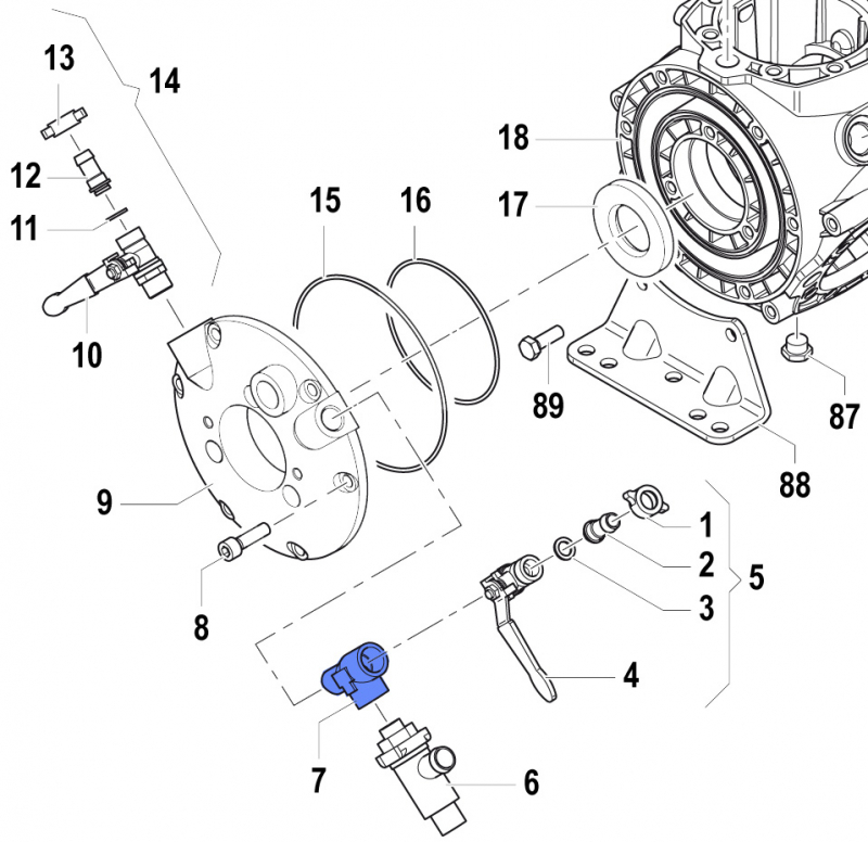 T-Coupling 2803035400 for Comet Pumps APS 101-121