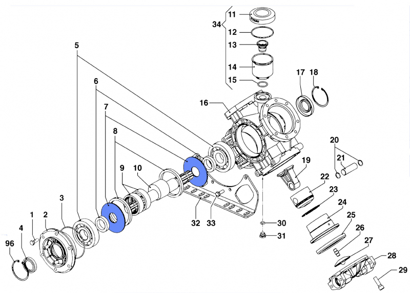 Connecting Rod Washer 2813003000 for Comet Pump  IDS 1501-1701-2001