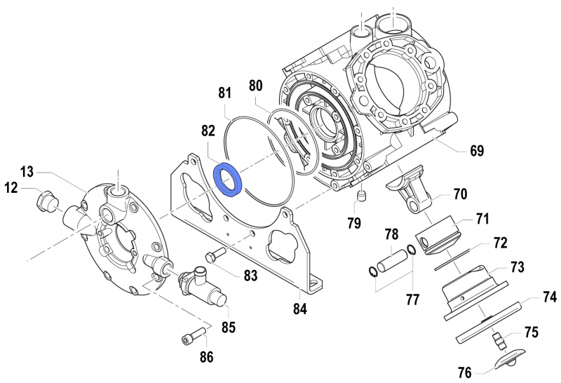 Öldichtung 0019006800 für Comet Pumpe APS 145