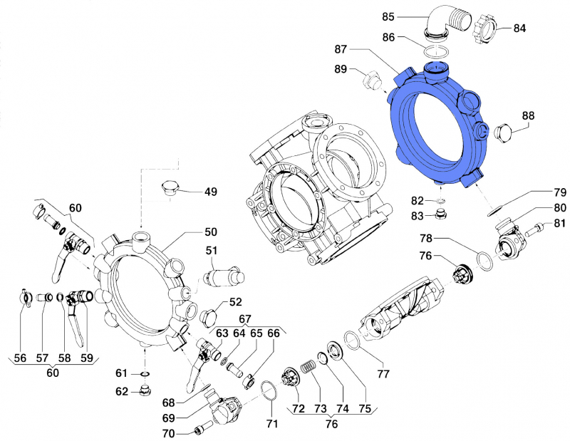Delivery Manifold 0415006100 for Comet Pumps IDS 1501-1701-2001