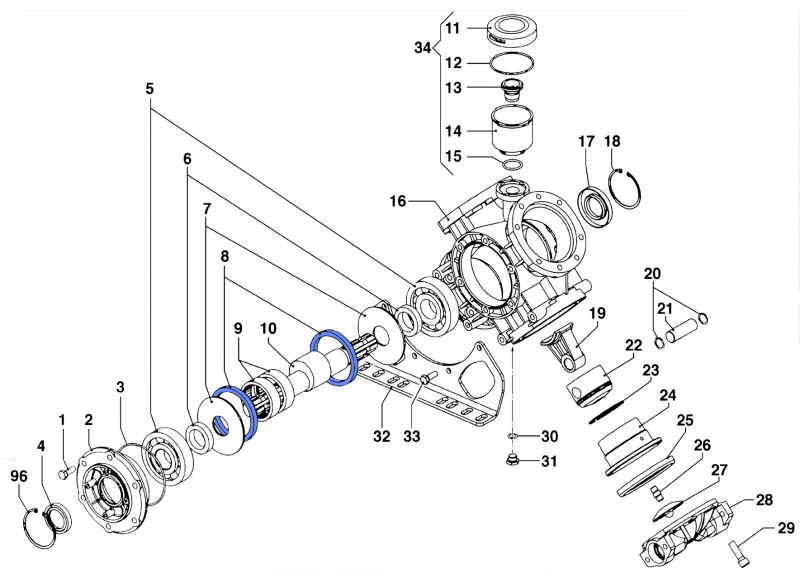 Connecting Rod Ring 0010000300 for Comet Pump IDS 1501-1701-2001