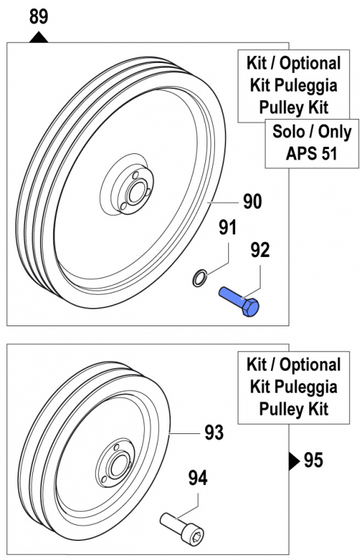 Screw 3607000800 for Comet Pump APS 51