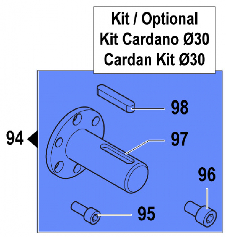 Cylindric Cardan Kit 5003004100 for Comet Pump APS 96