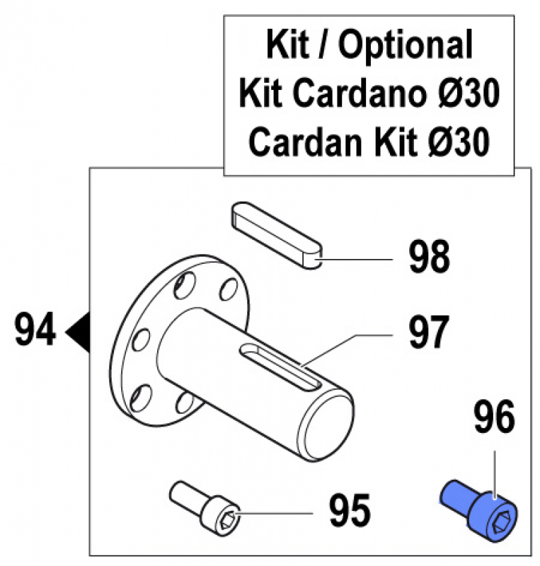 Screw 3609002600 for Comet Pump APS 96