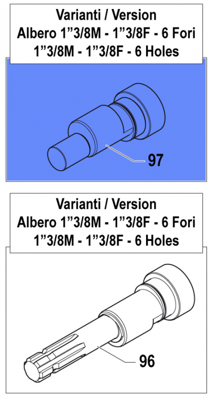 Non-Throughshaft 6 Holes 0001032200 for Comet Pump APS 71