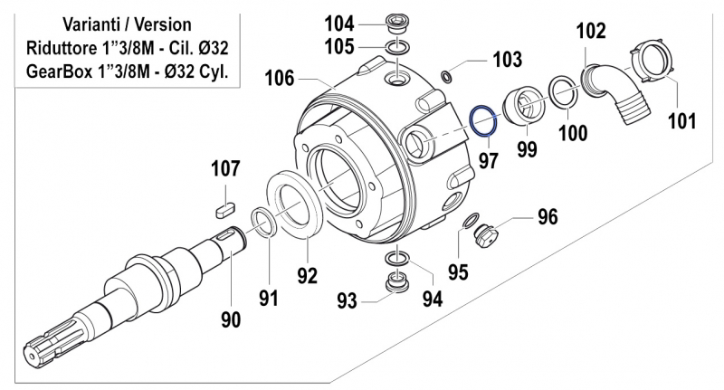O-Ring 1210003200 for Comet Pumps APS 101-121
