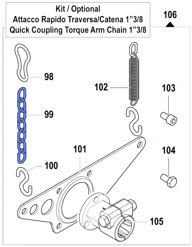 Chain 0465000100 for Comet Pumps APS 51-61-71
