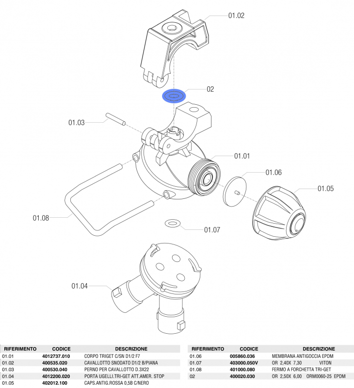 Arag O-ring 400020.030 for nozzle holder