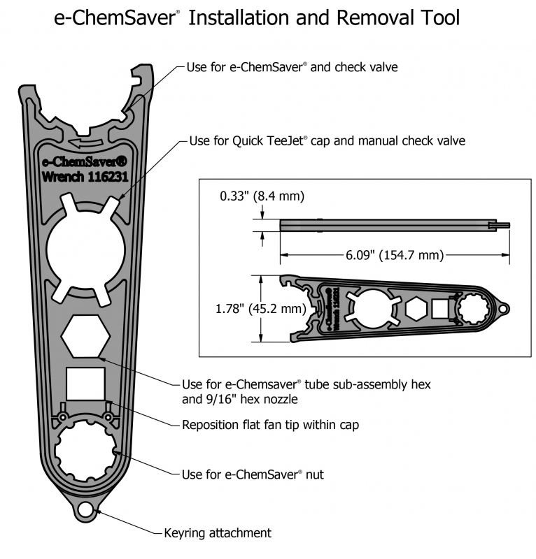 TeeJet DYNAJET® Valve Wrench CP116231-NYB